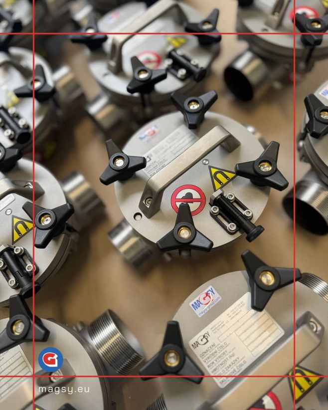 Diese zwölf magnetischen Tankabscheider befinden sich derzeit in der letzten Produktionsphase – Montage, Feinarbeiten und...