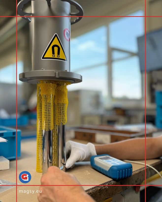 Heute zeigen wir Ihnen, wie wir die magnetische Stärke (Induktion) an einer Magnetstange in einem Separator messen. Die...