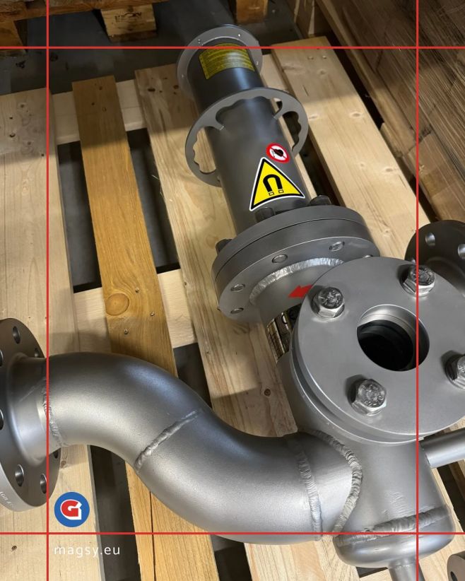 Einblick in unseren Durchfluss-Magnetabscheider 🧲 Dies ist ein Magnetabscheider für Flüssiggemische mit manueller...